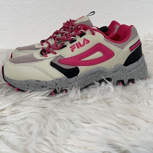 Fila Reminder Trail Leather Mesh Black Pink Tan - Picture 6 of 8